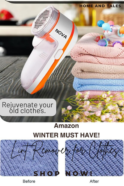 Nova Lint Remover- Battery Operated Lint Remover for All Woolens (Sweaters, Blankets, Jackets)