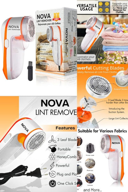 Nova Lint Remover- Battery Operated Lint Remover for All Woolens (Sweaters, Blankets, Jackets)